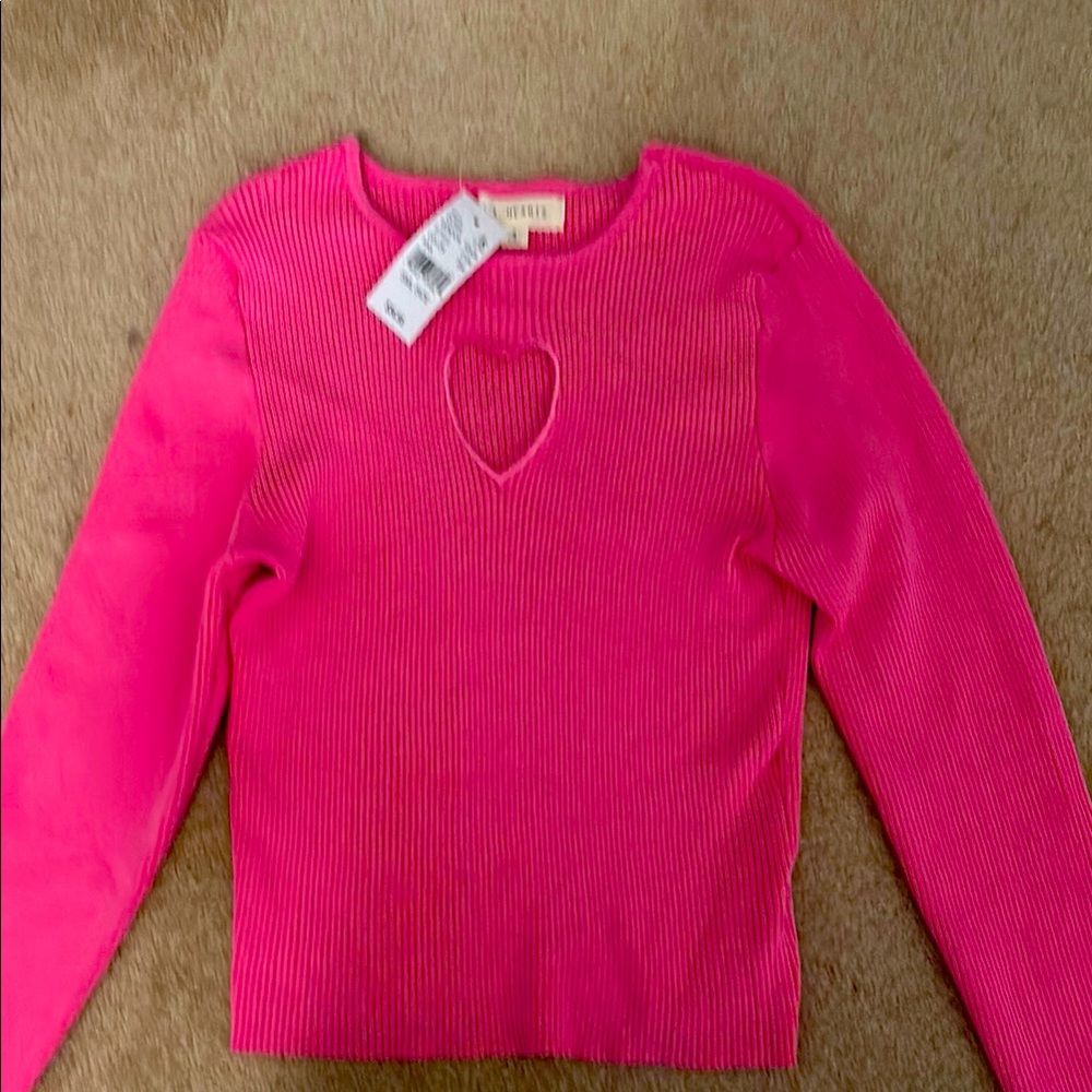 Pink Heart Cutout  Top Pacsun